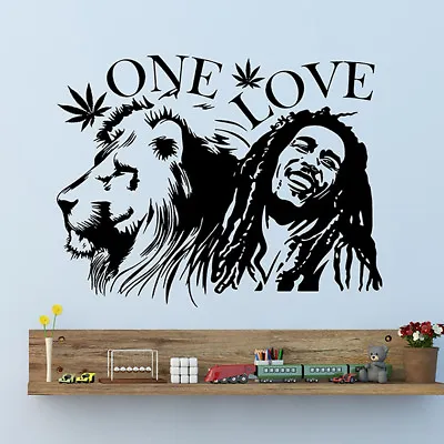 WALL STICKERS ONE LOVE BOB MARLEY WALL ART DECAL Wall Quotes   N26 • £0.99