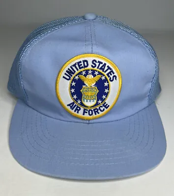 Vintage  USAF Air Force PATCH Trucker Snap Back Baseball Hat • $7.99