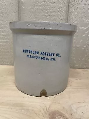 Hawthorn Pottery Co PA Stoneware 1 Gal Crock Blue Decorated H.P. HP Stone Ware • $49.99