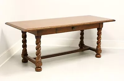 HERITAGE Walnut English Tudor Barley Twist Writing Desk • $2895