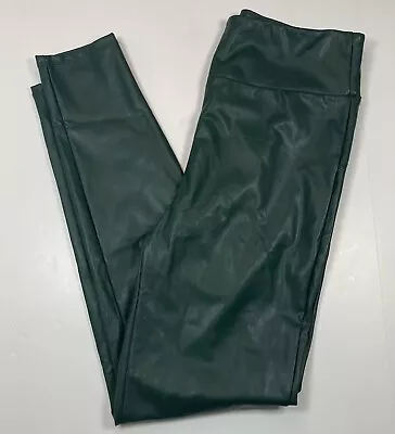 Iris Faux Leather Leggings Green Size Medium • $13