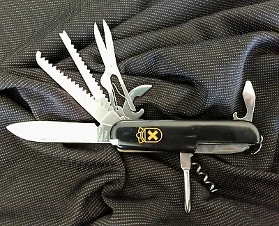 Black Swiss Scout Camping Knife Pocket Multi Tool - Free Same Day Shipping! • $9.75