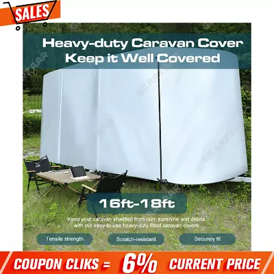 GEARZAAR Caravan Cover Heavy Duty 16-18ft 4 Layer Campervan UV Waterproof AUS • $105.29