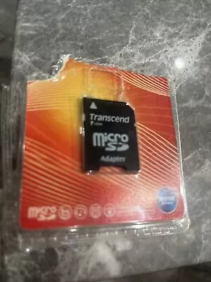 Transcend 4GB Micro SD Card W/adapter For SD • $2.80