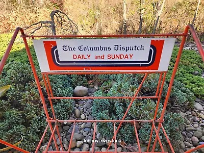 Vintage Columbus Dispatch Newspaper Wire Rack Store Display • $200