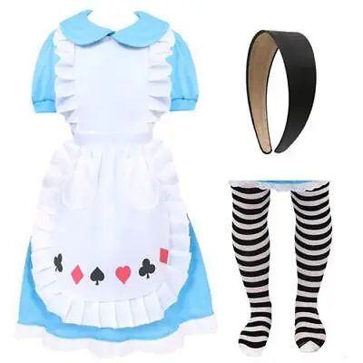 £17.99 • Buy Girls Alice In Wonderland Costume Dress Kids Childs World Book Day Fancy Dress