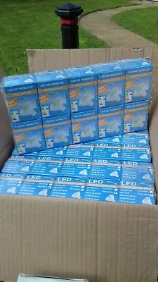 50 Pack MR16 12 Volt AC/DC LED Light Bulbs Warm White 4W= 45Watt RRP £199 • £9.99