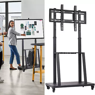 Extra Large Corner Floor 2-Tier Shelves TV Stand Rolling Cart For 32 -80  Screen • $85.91