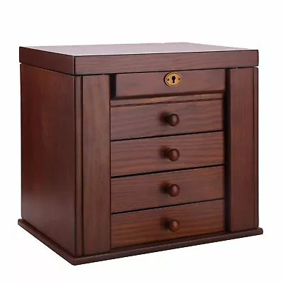$119.99 • Buy Large Wooden Jewellery Box Rings Display Case Cabinet Necklace Storage Gift