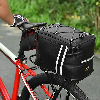 Bicycle Seat Rear Bag Waterproof Bike Pannier Rack Cycling Carrier Saddle S P7J9 • £12.69