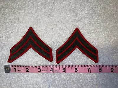 Original Late WW2 Pattern USMC Corporal Rank Chevron ( Two Patches) (24) • $20