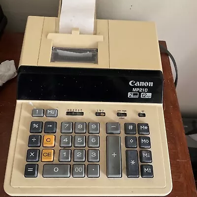 Vintage Canon MP210 12 Digit Adding Machine Calculator W/rolls Desk Top Works • $9.50