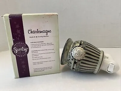 Charlemagne Scentsy Plug-in Wax Warmer Fleur-de-lis Brown Green Retired • $4.99