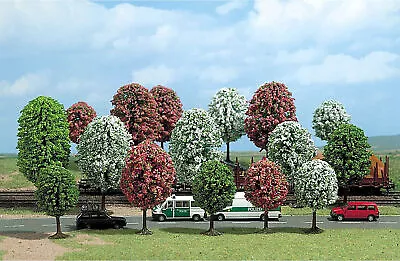 Busch HO/N/O/S Scale Trees/Spring Foliage/Flowers (2-13/16  To 5  Tall) 16-Pack • $27.59