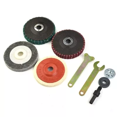 Stainless Steel Polishing Kit For Angle Grinder Flap Disc Buffing Accessories • $23.54
