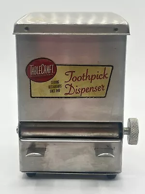 Vintage TableCraft Stainless Steel Retro Restaurant Diner Toothpick Dispenser • $19.99