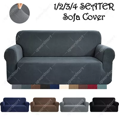 Sofa Cover Couch Lounge Protector Slipcovers 1/2/3/4 Seater Super Stretch Covers • $5.99