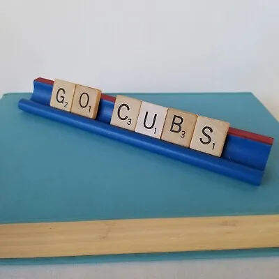 Go CUBS Scrabble Tile Sign For Shelf Desk Man Cave Bar Signs • $10.95