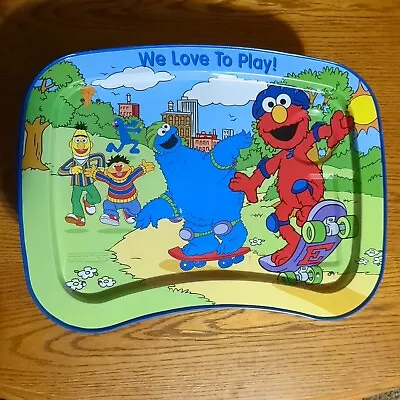 2005 Sesame Street Metal TV Lap Bed Tray With Folding Stand We Love To Play! • $25