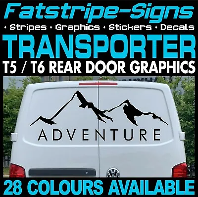 To Fit VW TRANSPORTER T5 T6 ADVENTURE MOUNTAINS CAMPER VAN STICKERS GRAPHICS • $27.34