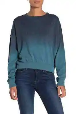 $9.99 • Buy Socialite Ombre Dolman Sleeve Sweatshirt WOMENS L LARGE BLUE NEW *Z13