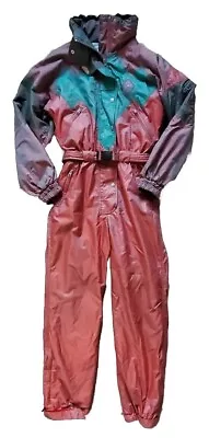 Vintage Womens K2 One Piece Ski Snowboard Suit 80's Retro Colour Block Size M • $136.71