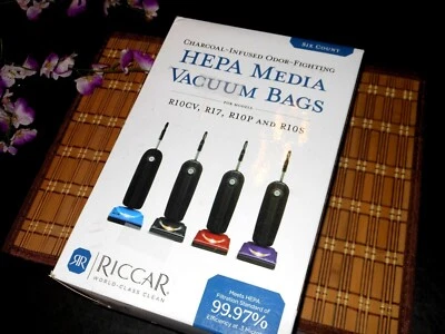 $12.66 • Buy 6 Count RICCAR CHARCOAL INFUSED VACUUM BAGS ~ R10CV , R17, R10P, R10S 
