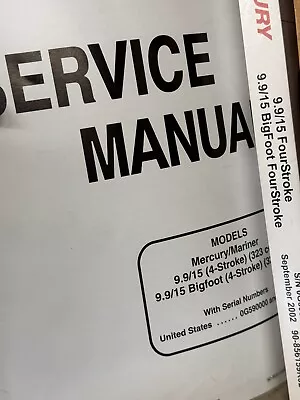 MERCURY 90-856159R1  9.9/15 4 Stroke -Bigfoot Service Manual New • $39.99