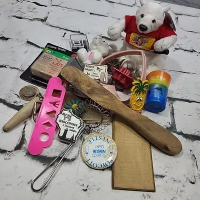 Junk Drawer Lot Kitchen Tools Shot Glass Teddy Assorted Stuff Vintage  • $25.49