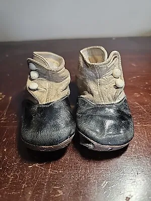 Antique Victorian Baby / Doll/Childrens Leather Button Up  Shoes • $24.99