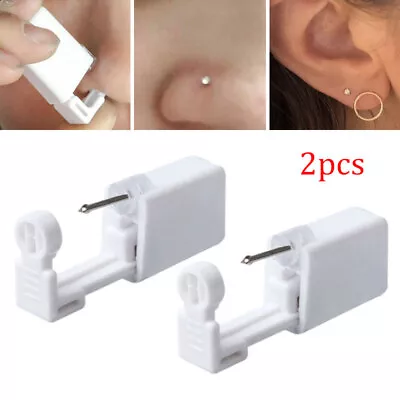 2x Disposable Safe Sterile Piercing Unit Nose Earring Studs Piercing Tool Kit • £5.92