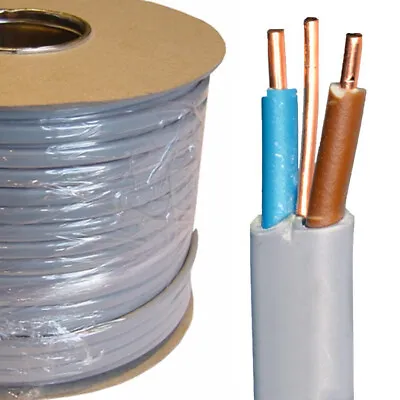 Twin And Earth Cable Lighting 1.5mm 2.5mm Cable 1m To 100m Wire Wiring T&e Grey • £4.45