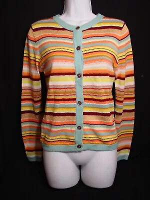 Missoni For Target Striped Cardigan Sweater Girls Button Front Crew Neck XL • $17