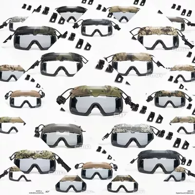 FMA Tactical 3mm Lens Goggles Antifog Riot Split Helmet Mount For ARC Guide Rail • $26.09