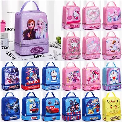 Cartoon Characters Insulated Lunch Bag School Picnic Kids Food Storage Bag • $15.19