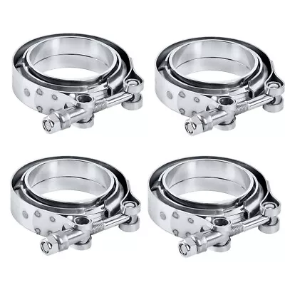 4PCS Exhaust Downpipe 3inch V-band Clamp Male/Female Flange Kit SS304 Stainless • $47.99