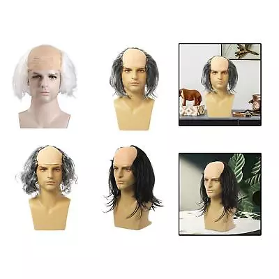 Old Man Balding Wig Cap Halloween Cosplay For Stage Performance Concerts Dating • $11