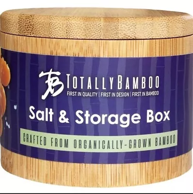 Totally Bamboo Salt Cellar Bamboo Storage Box With Magnetic Swivel Lid 6 Ounc... • $15