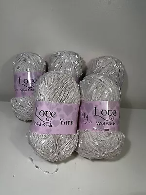 £8.80 • Buy My Love Yarn Wool Kinds D/K Acrylic Partly Eyelash 5 X 100g Oatmeal