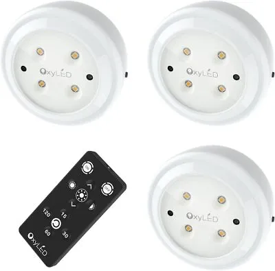 Wireless LED Puck Lights OxyLED Closet Light Cordless Battery-Powered LED  • $11.99