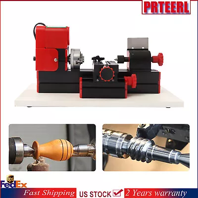 Benchtop Mini Metal Lathe Cutting Machine For DIY Wood Metal 45x135MM 12000rpm • $90.90