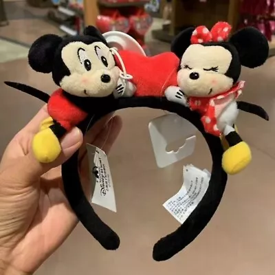 Authentic Disney Mickey Minnie Mouse Couple Ear Headband Shanghai Disneyland • $36.54