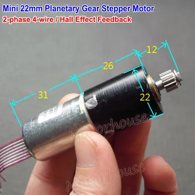 Mini 22mm 2-Phase 4-Wire Planetary Gearbox Servo Stepper Motor Precise W/ Hall • $7.55