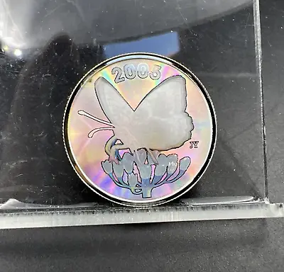 2005 50c Canada Butterfly Fifty Cents Holographic Silver Gem Proof Coin • $32.95