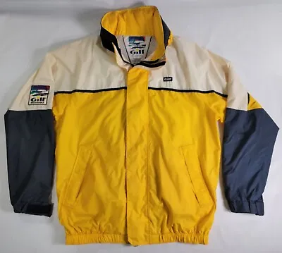 $78.25 • Buy Vintage 90's Color Block Gill Breathable Waterproof Sailing Jacket Hooded Sz L