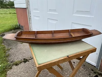Vintage Wooden Model Punt Boat Scratch Built Cambridge Wood River Boat • $186.50