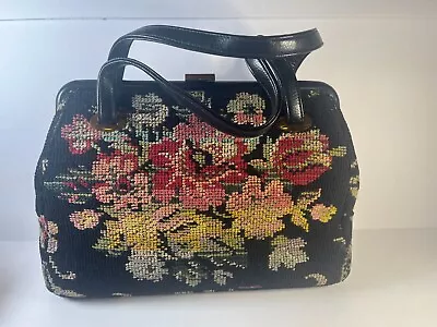 Vintage Handbag Floral Julius Resnick (JR Florida) Tapestry Purse • $52