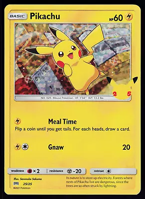 Pikachu 25/25 Pokemon Mcdonalds 25th Anniversary English Holo Rare • $9.95