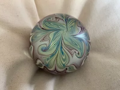 SIGNED  VANDERMARK  ArtGlass Paperweight Iridescent 0502A • $99.99