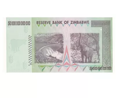 2008 Zimbabwe 50 Trillion Dollars Banknote Currency Uncirculated • $84.29